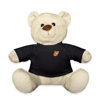 Renard Logo Emblème Caninae Renard roux Canidés Amoureux du renard - Nounours - noir - Devant