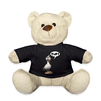 Seagull Yup Yes Funshirt Gift Idea Funny - Teddy Bear - black - Front