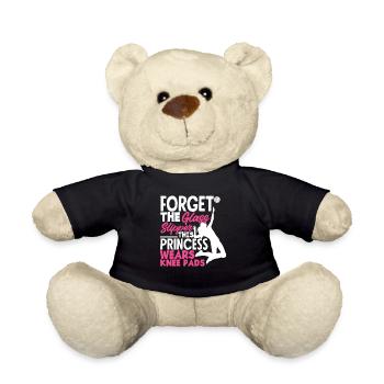 This princess plays volleyball - Teddy Bear - black - Front