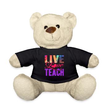 Autism Live Love Teach Autism - Teddy Bear - black - Front
