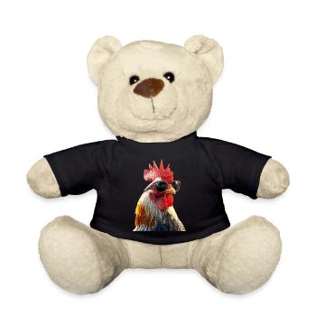 Coq Poulet Papa Poulailler Papa Poulet fermier Poulets - Nounours - noir - Devant