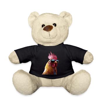 Coq Poulet Papa Poulailler Papa Poulet fermier Poulets - Nounours - noir - Devant