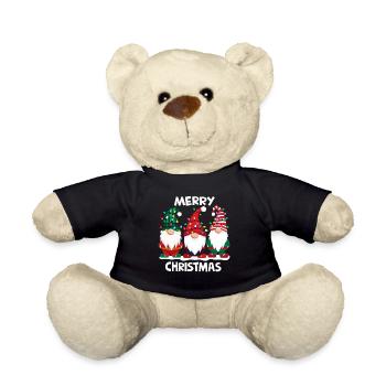 Joyeux Noël Gnomes Hommes Femmes Famille Assorti - Nounours - noir - Devant