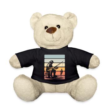 Angeln Angler Fischen - Teddy - Schwarz - Vorne