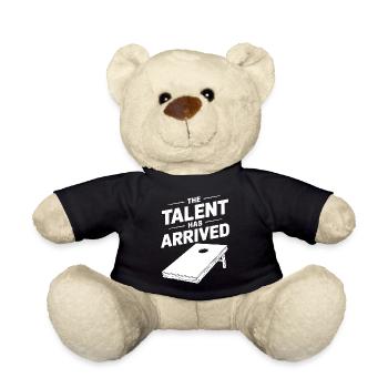 Cornhole Saying Funny Cornhole Gift - Teddy Bear - black - Front
