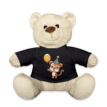 Léopard Anniversaire Bande Dessinée Mignon - Nounours - noir - Devant