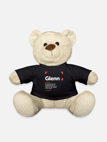 Glenn Definition Personalized Name Glenn - Teddy Bear - black