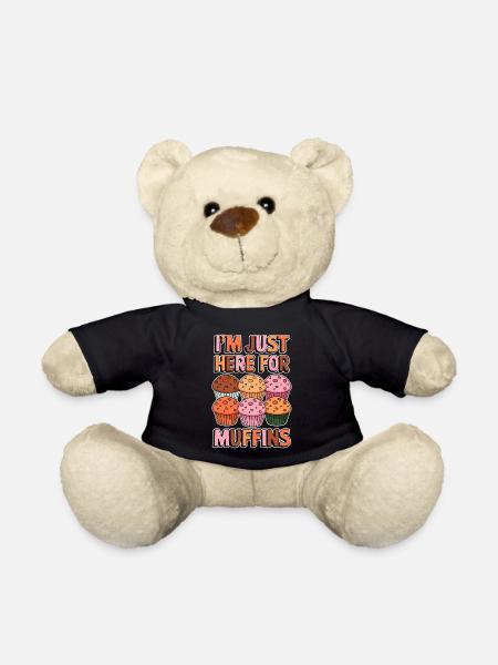 Muffin Spruch Muffins Lustiges Muffins Geschenk - Teddy - Schwarz