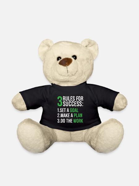 3 rules for success - Teddy - Schwarz