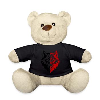 Wolf Kopf Symbol - Teddy - Schwarz - Vorne