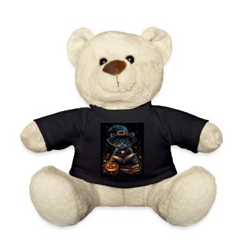 Halloween Geschenk Frauen Wildkatze Männer Kinder - Teddy - Schwarz - Vorne
