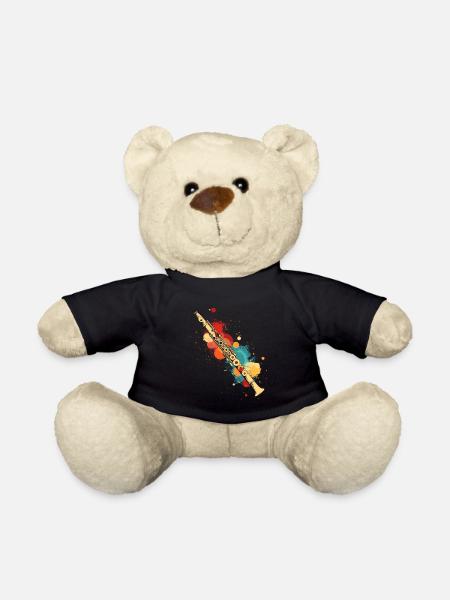 Flûte éclaboussée de couleur - Nounours - noir