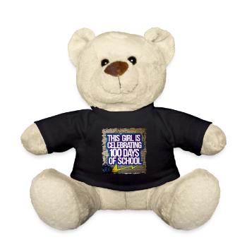 Tenue drôle professeur & élève 100 jours d’école - Nounours - noir - Devant