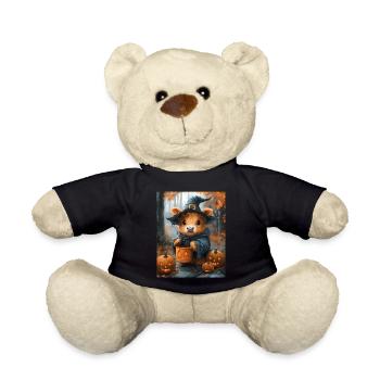Halloween Geschenk Frauen Kuh Männer Kinder Deko - Teddy - Schwarz - Vorne