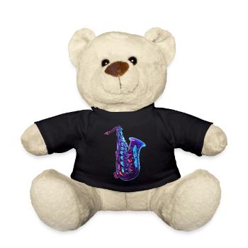 Saxophone - Teddy Bear - black - Front