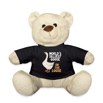 Worlds Silliest Goose On The Loose - Teddy Bear - black - Front