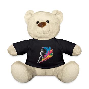 Muschel Strand Szene Serene Ozean Landschaft - Teddy - Schwarz - Vorne