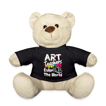 Art Teachers Color The World - Teddy Bear - black - Front