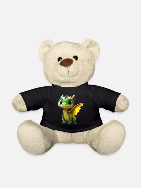 Drache Kleiner Grüner Baby Drache Süße Drachen - Teddy - Schwarz