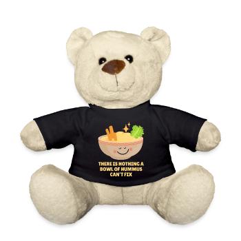 We love hummus - Teddy Bear - black - Front