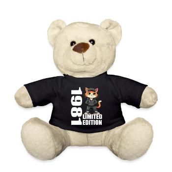 Limited Edition 1981 Birthday Born 1981 - Teddy Bear - black - Front