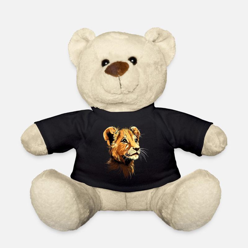 Löwe Mähne Junger Löwe Wilde Kleine Süße Löwen - Teddy - Schwarz