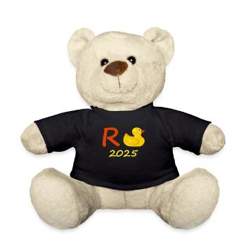 Duck Pension 2025 Pension Retirement Grandpa Grandma Pensioner - Teddy Bear - black - Front