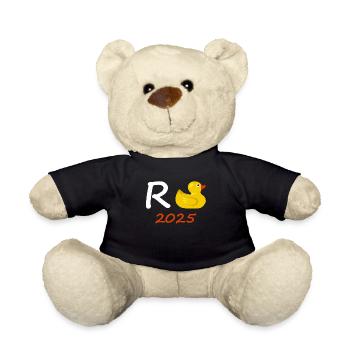 Duck Pension 2025 Pension Retirement Grandpa Grandma Pensioner - Teddy Bear - black - Front