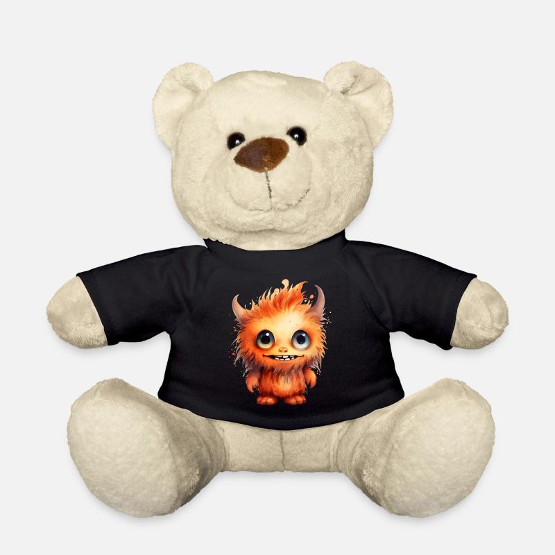 Flammenfell Freund Monster - Teddy - Schwarz