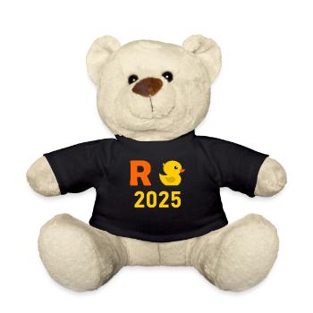 Duck Pension 2025 Pension Retirement Grandpa Grandma Pensioner - Teddy Bear - black - Front