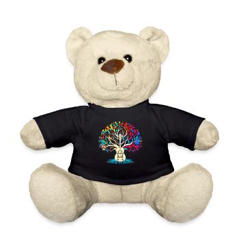 Yggdrasil Natur Musiker Baum Des Lebens - Teddy - Schwarz - Vorne