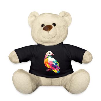 Pigeon Blanc Pigeon de ville Pigeon ramier Colombes blanches - Nounours - noir - Devant