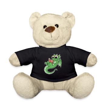 Drache Bücher Buch Lesen - Teddy - Schwarz - Vorne