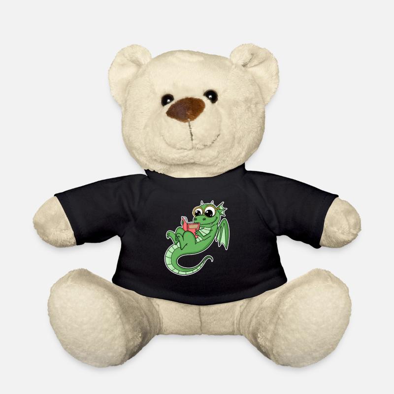 Drache Bücher Buch Lesen - Teddy - Schwarz