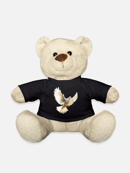 Taube Weiß Frieden Peace Ringeltaube Weiße Tauben - Teddy - Schwarz