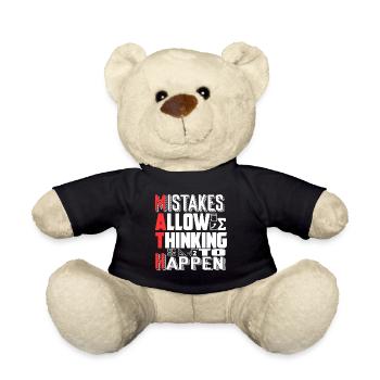 Math Teacher Mistakes Allow Thinking To Happen - Teddy Bear - black - Front