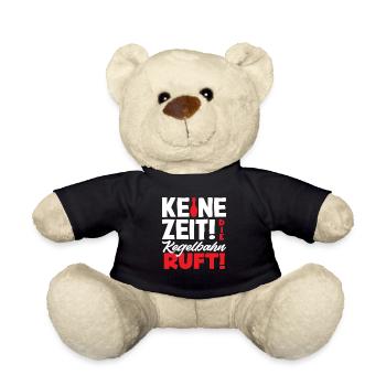 No Time The Bowling Alley Calls Bowling - Teddy Bear - black - Front