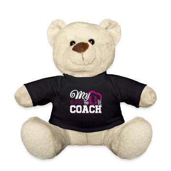 Baseball My Heart Belongs To Baseball Coach - Teddy Bear - black - Front