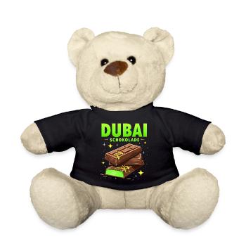 Dubai-Schokolade - Lustiger Spruch - Teddy - Schwarz - Vorne