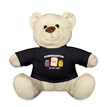 Funny Kindergarten Design – Breakfast Outfit - Teddy Bear - black - Front