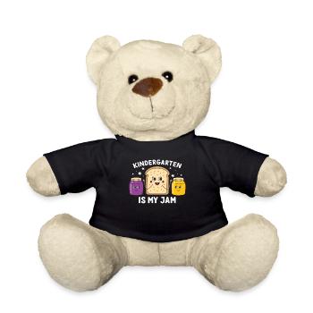 Funny Kindergarten Design – Breakfast Outfit - Teddy Bear - black - Front