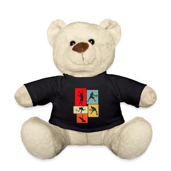 Retro Tennis spielen - Teddy - Schwarz - Vorne