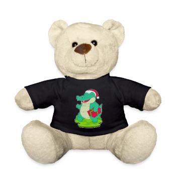 Crocodile Christmas Package - Teddy Bear - black - Front