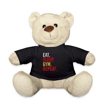 Eat Sleep Gym Repeat pour les sports de fitness - Nounours - noir - Devant