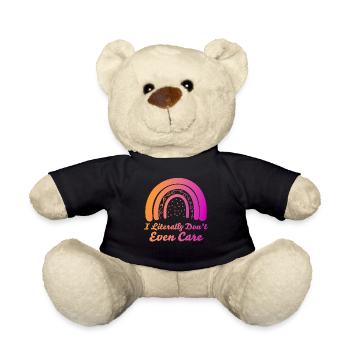 I Literally Cant Even Care - Teddy Bear - black - Front