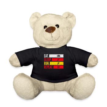 Eat Sleep Run Répétez l’opération pour les marathoniens - Nounours - noir - Devant