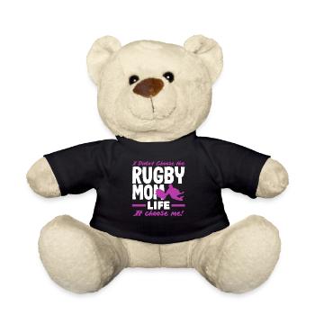 Rugby Spieler Mama Leben Wählt Mich - Teddy - Schwarz - Vorne