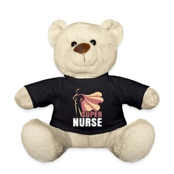 Nurse – Superhero Nurse - Teddy Bear - black - Front