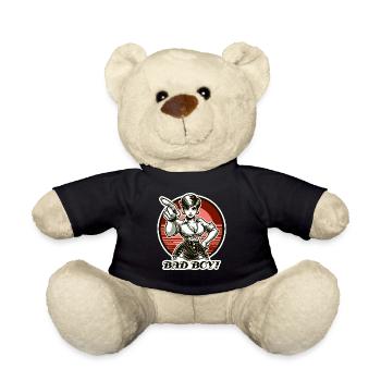 Freche Frau schimpft mit bösen Buben, böser Junge! - Teddy - Schwarz - Vorne