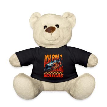 Je suis à 1 écart. Voiture de course d’anniversaire d’enfants - Nounours - noir - Devant